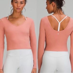 Lululemon align long sleeve in pink savannah color new with tag size 6